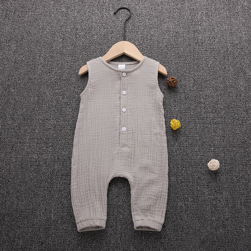 Simple Cotton Baby Jumpsuit