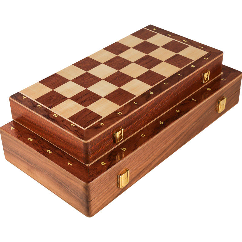 Chess Solid Wood Set Large Wooden Folding Chessboard