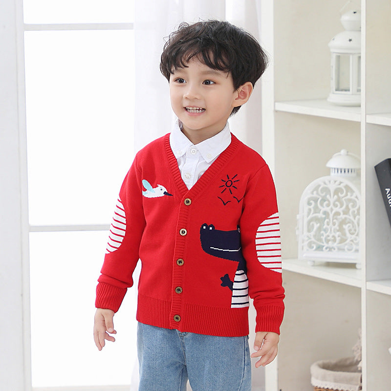 See You Later Alligator Boys Cardigan Sweater