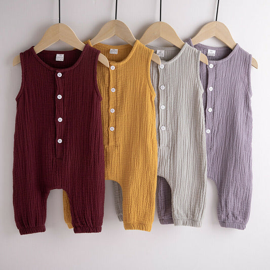 Simple Cotton Baby Jumpsuit