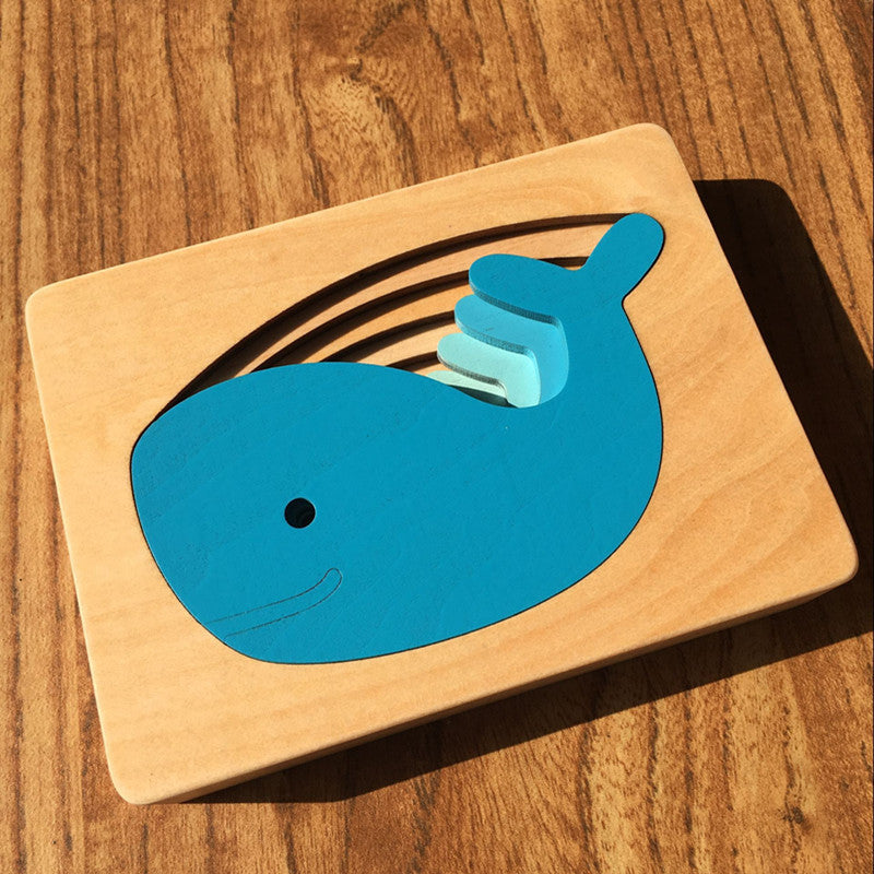 Children's Animals Multi-layer Wooden Puzzle Toy Sets