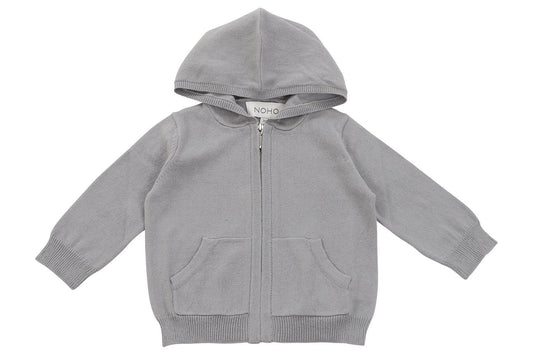 Soft Cotton Cashmere Grey Hoodie - Infant & Toddler