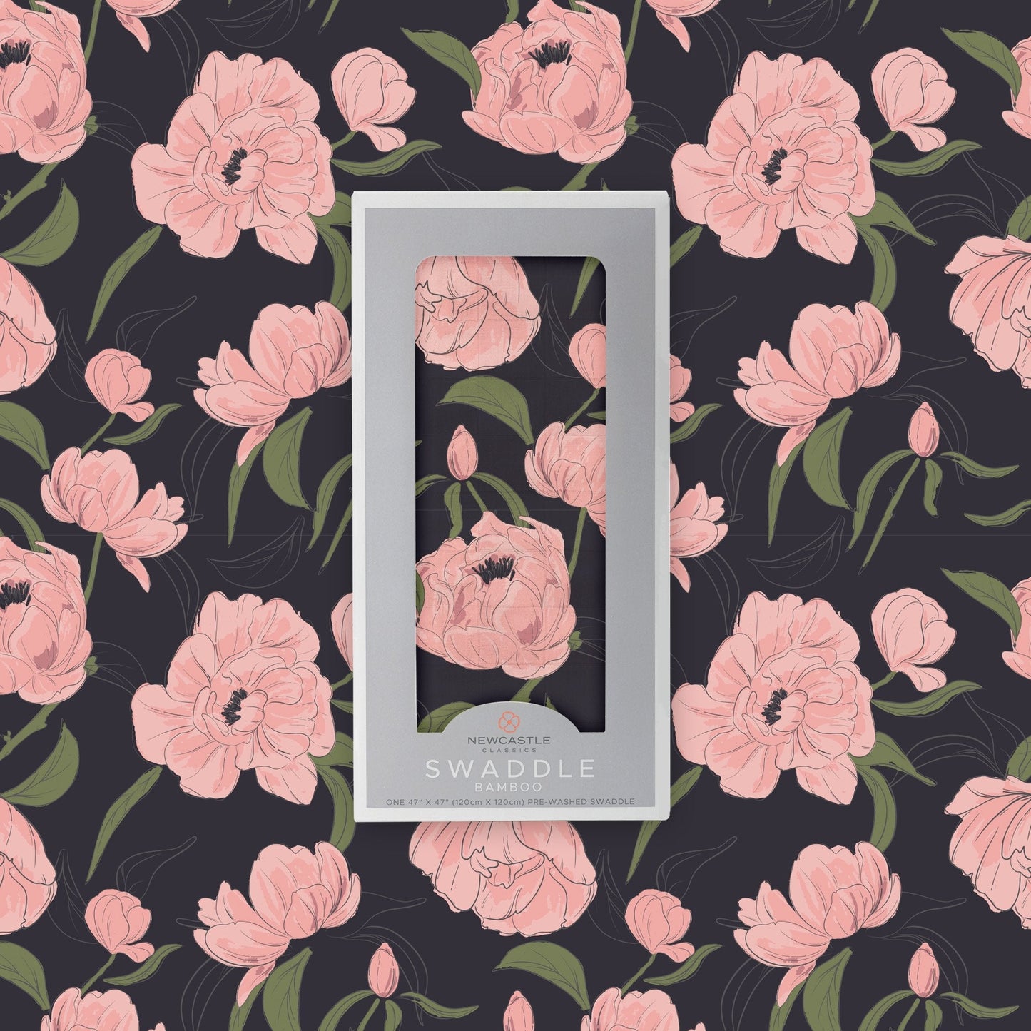 Peonies Bamboo Swaddle