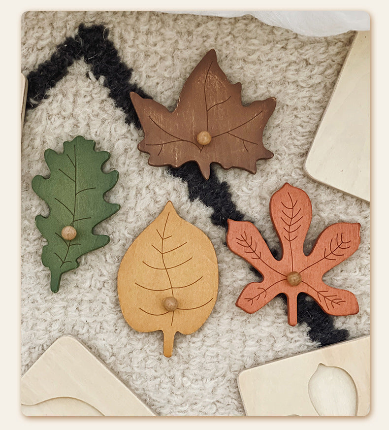 Leaf Panel Wooden Puzzle Montessori Early Education