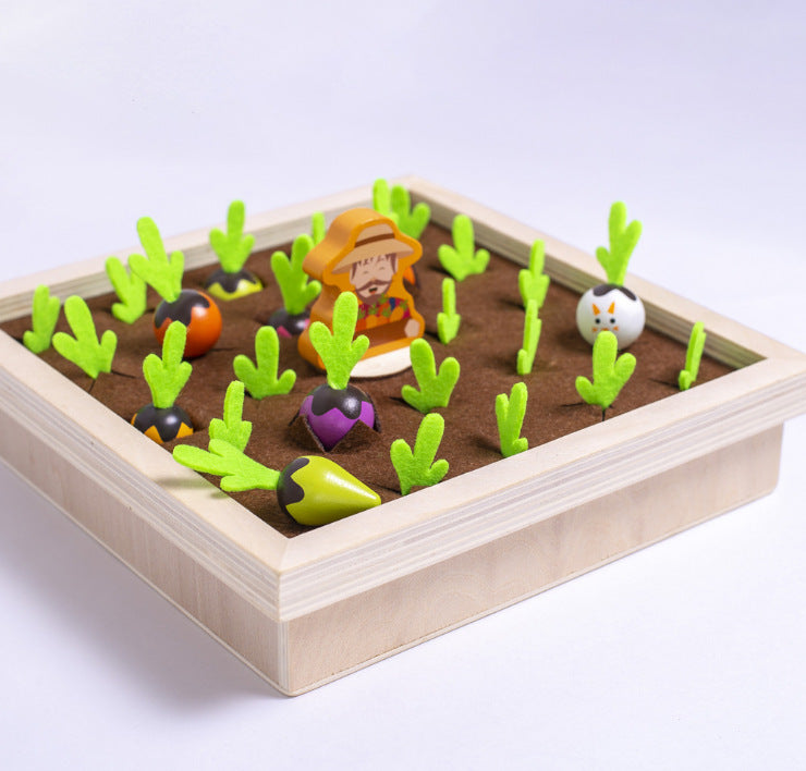 Wooden Vegetable Garden Memory Matching Game
