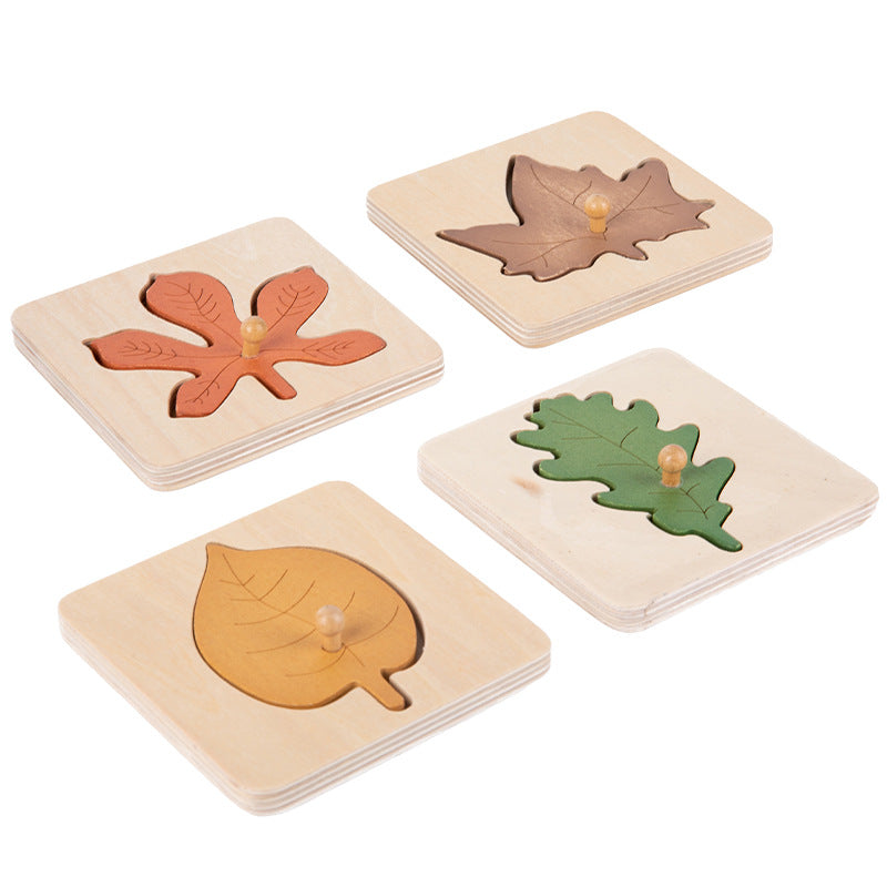 Leaf Panel Wooden Puzzle Montessori Early Education