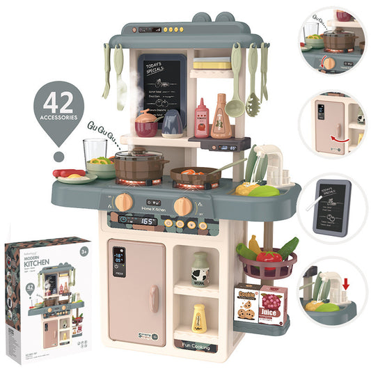 Kitchen Table Simulation Cooking Toy w/ Vegetables & Tableware