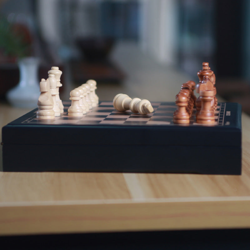 Mini Chess Game Wooden Board & Pieces