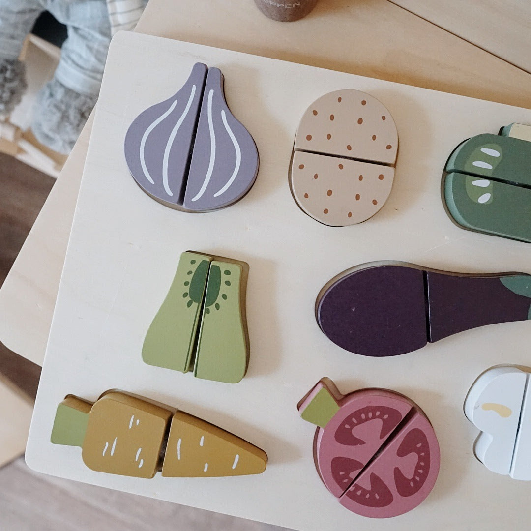 Wooden Vegetables Cut And Play Kitchen Toy