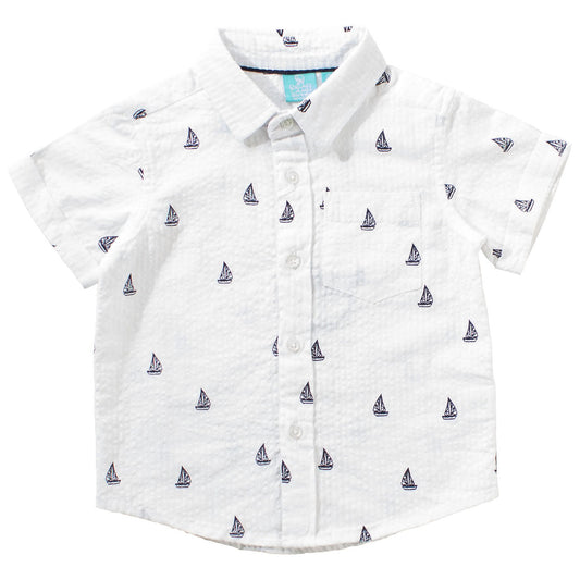 Sailboat Baby Button Down