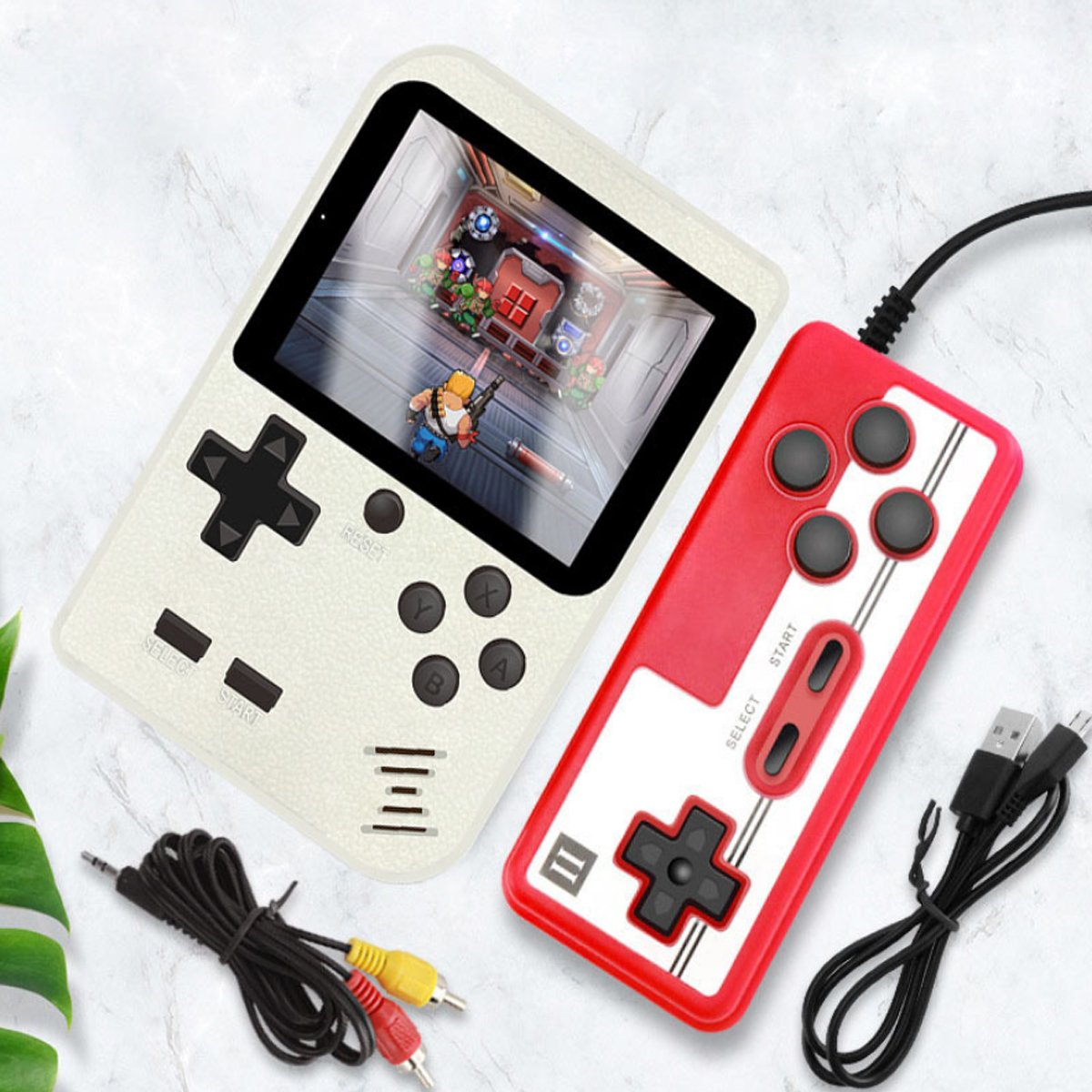 Game Boy-Style Portable Game Pad - 400 Games Included - 2 Players