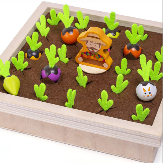 Wooden Vegetable Garden Memory Matching Game
