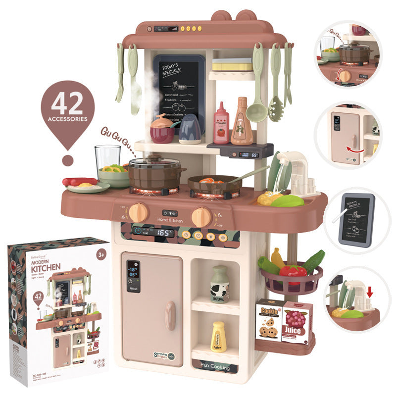 Kitchen Table Simulation Cooking Toy w/ Vegetables & Tableware