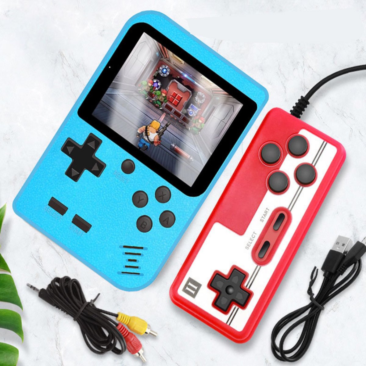 Game Boy-Style Portable Game Pad - 400 Games Included - 2 Players