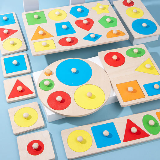 Montessori Teaching Aid Geometric Panel Intelligence Puzzles