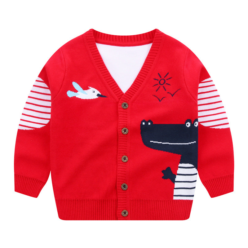 See You Later Alligator Boys Cardigan Sweater