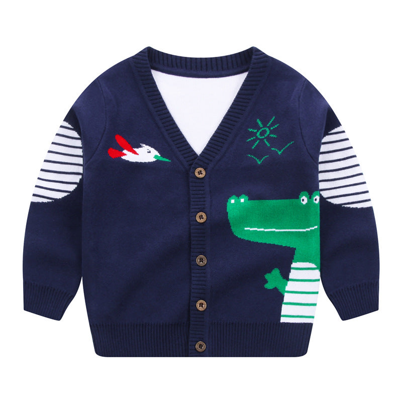 See You Later Alligator Boys Cardigan Sweater