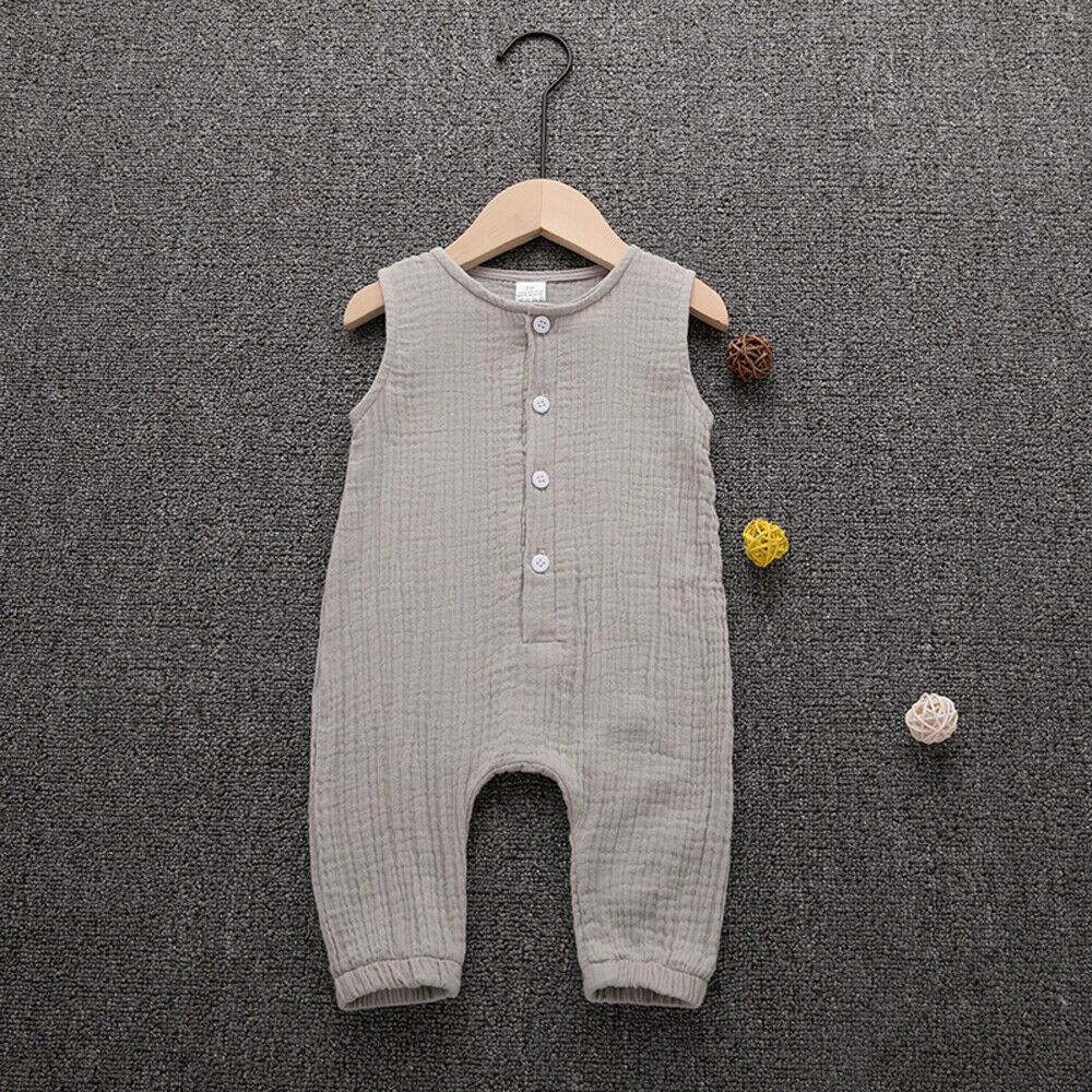 Simple Cotton Baby Jumpsuit