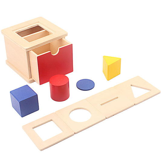 Montessori Target Shapes Box w/ Interchangeable Lid