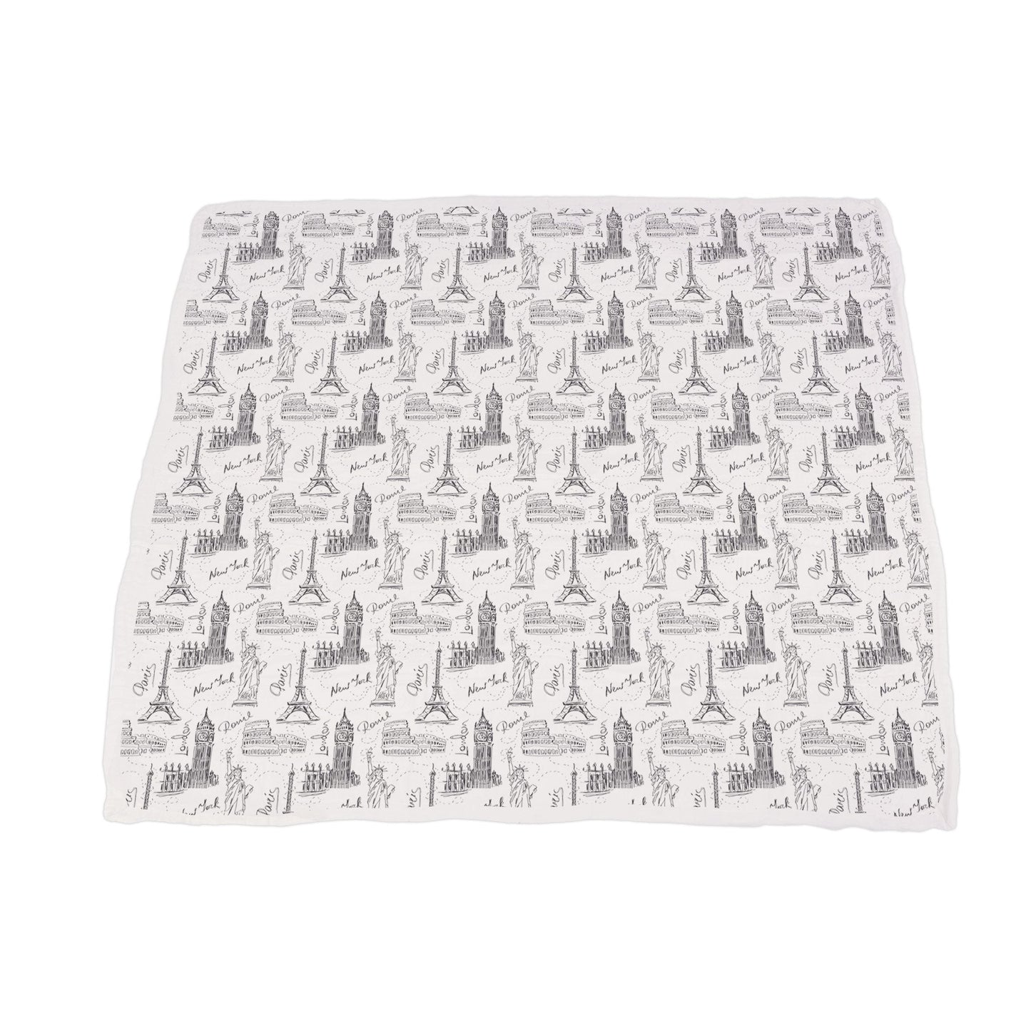 Pretty in Pink and London, Paris, New York Reversible Bamboo Blanket