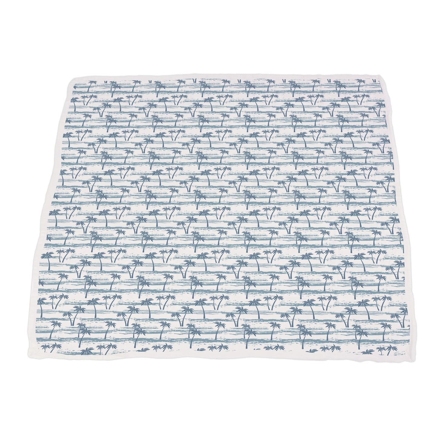 Marina Sailboats and Ocean Palm Trees Reversible Bamboo Blanket