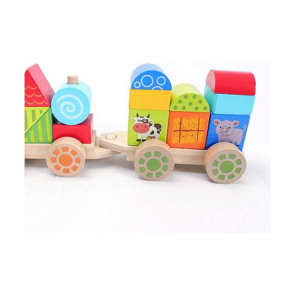 Moltó Happy Train - 23 Piece Wooden Baby Toy