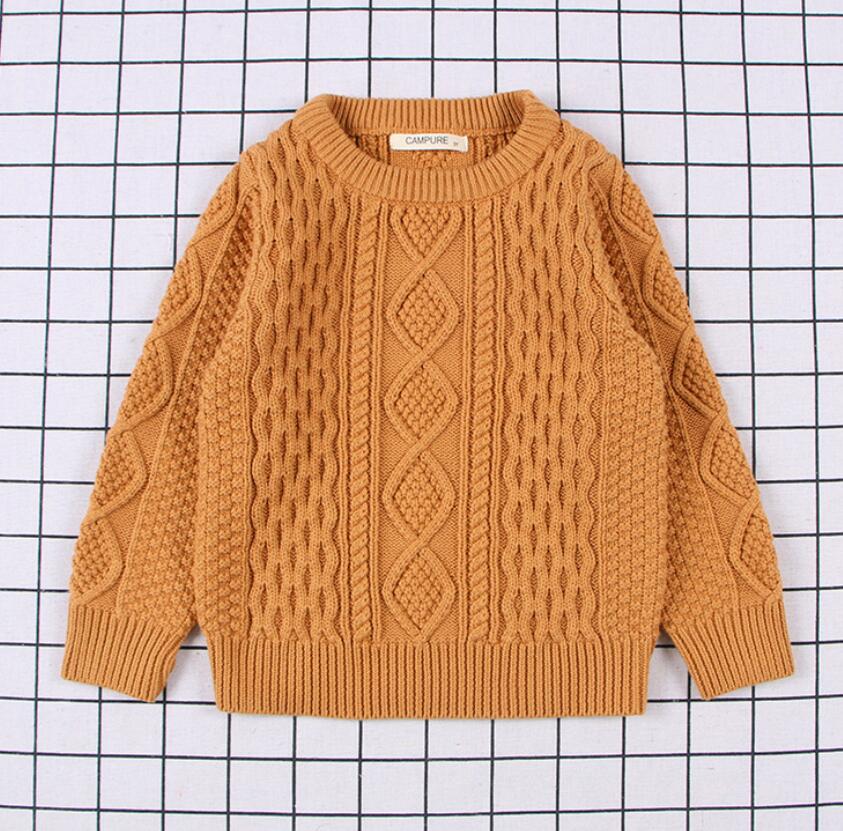 Knitted Crew Neck Unisex Sweater