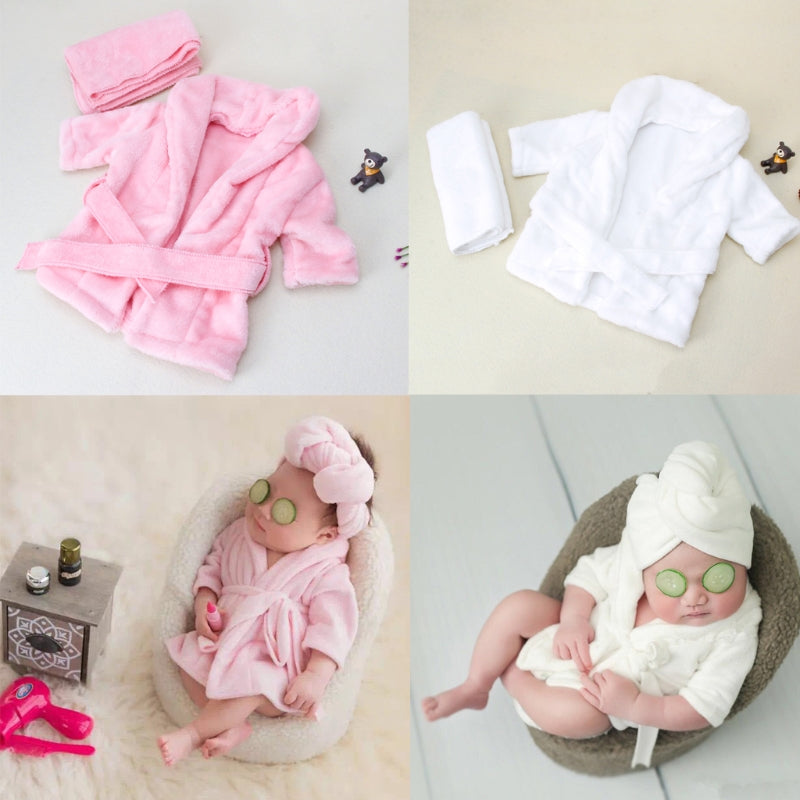 Newborn “Spa Day” Bathrobe Photoshoot Outfit