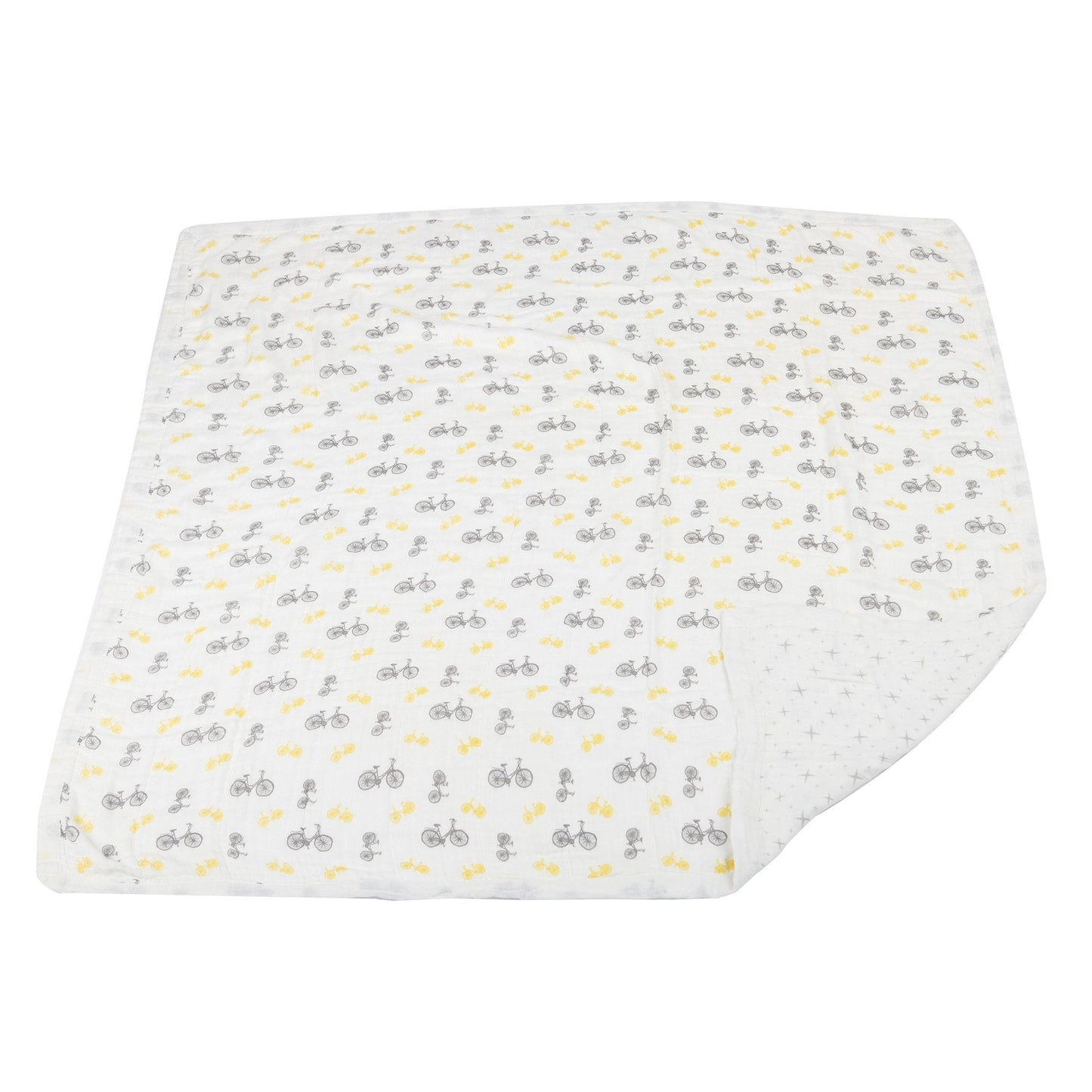 Vintage Bicycle and Northern Star Reversible Bamboo Muslin Blanket