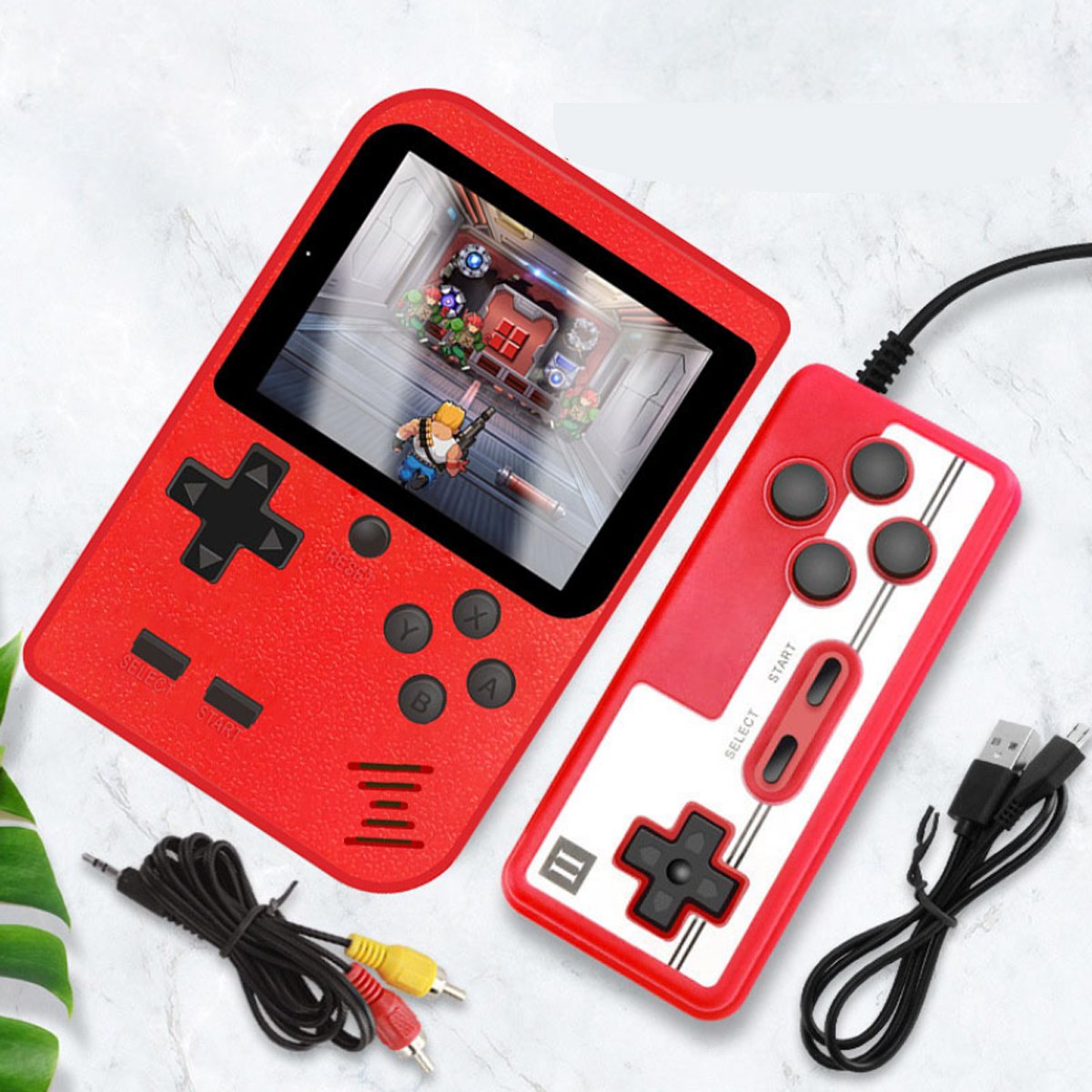 Game Boy-Style Portable Game Pad - 400 Games Included - 2 Players