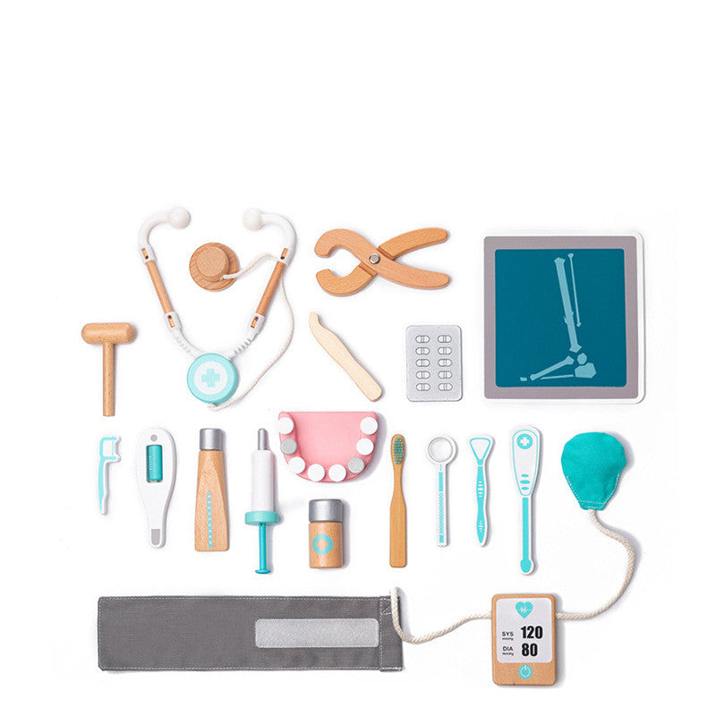 Wooden Doctor Dentist Playset for Toddlers