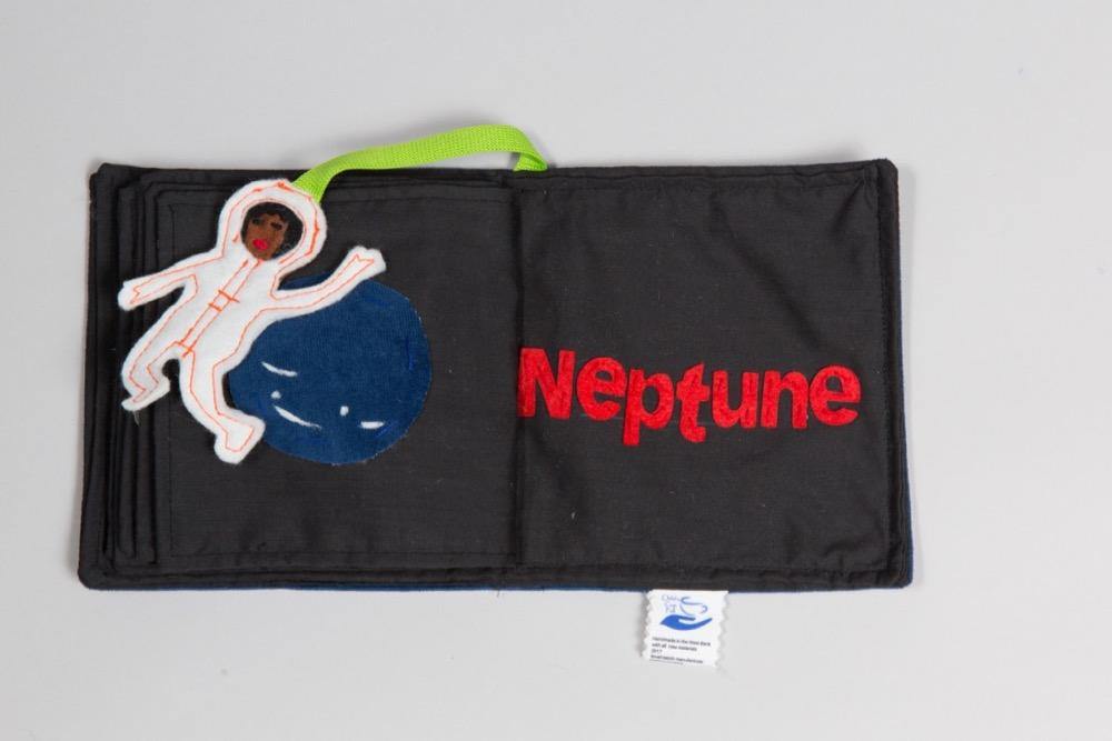 Increase your child’s awareness of their world (and beyond) with the Solar System Book! This book includes a page for each planet and an astronaut piece for play. This toy is a resource to teach children about planets and space, as well as reading and writing. Fun to play with others, or on-the-go; the Solar System Book is a versatile toy you and your child will love!