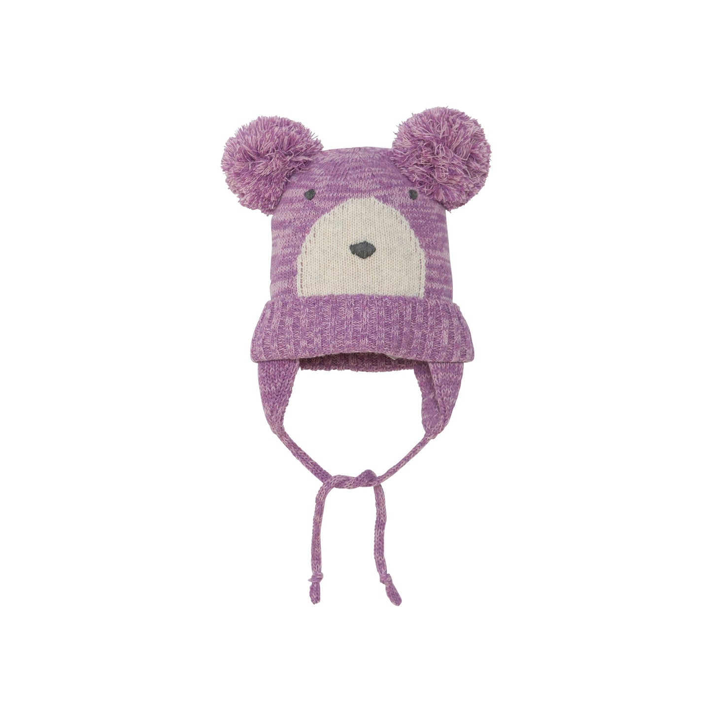 Baby Earflap Winter Hat Purple Mix