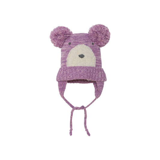 Baby Earflap Winter Hat Purple Mix