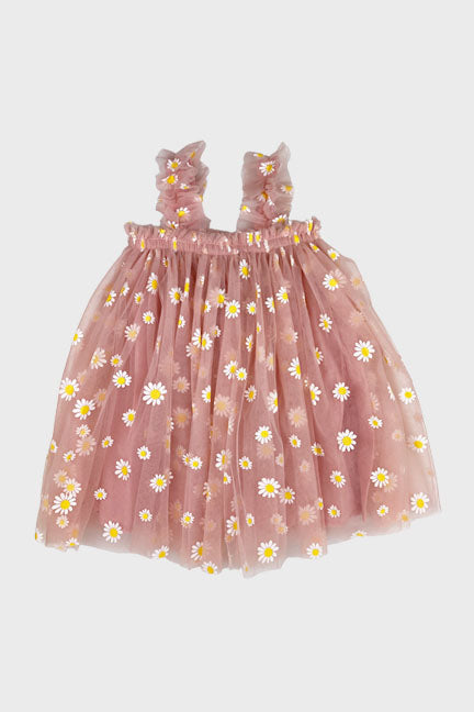 Tulle Daisy Dress || Pink
