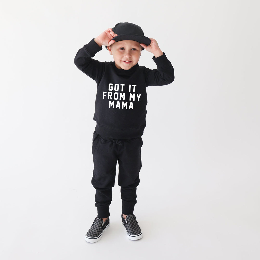 Unisex Crew Neck Raglan Sweatshirt - Got It From My Mama