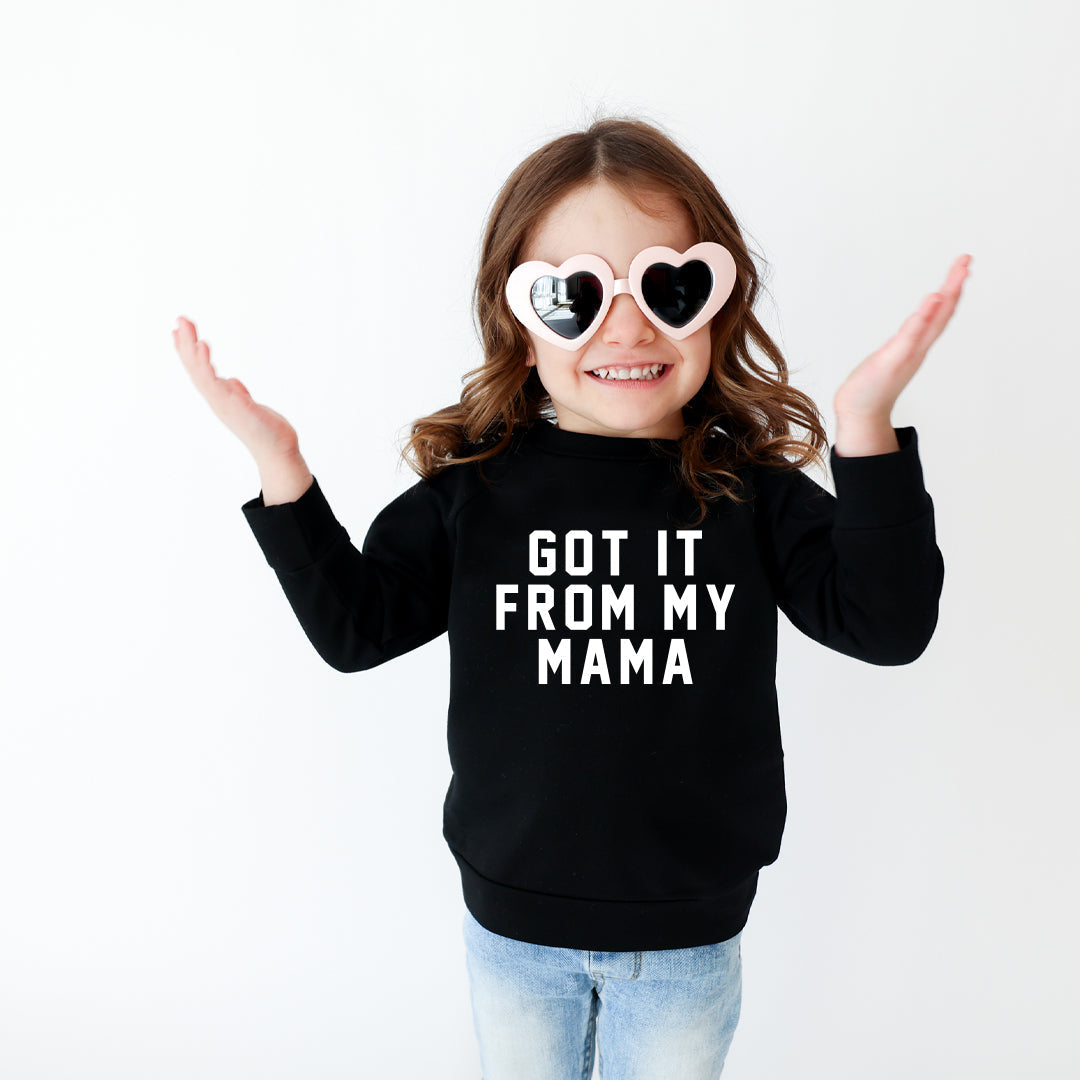 Unisex Crew Neck Raglan Sweatshirt - Got It From My Mama