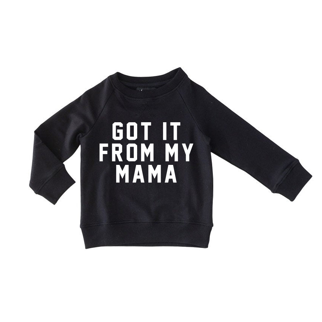 Unisex Crew Neck Raglan Sweatshirt - Got It From My Mama