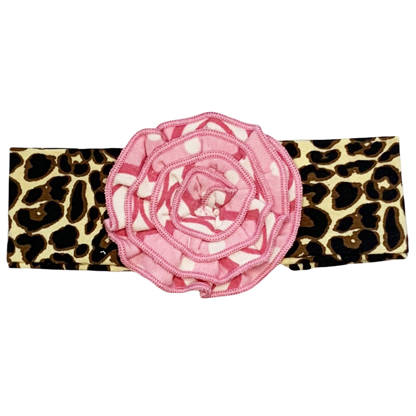 Baby Girls Layette Pink Leopard Onesie Pants Headband 3pc