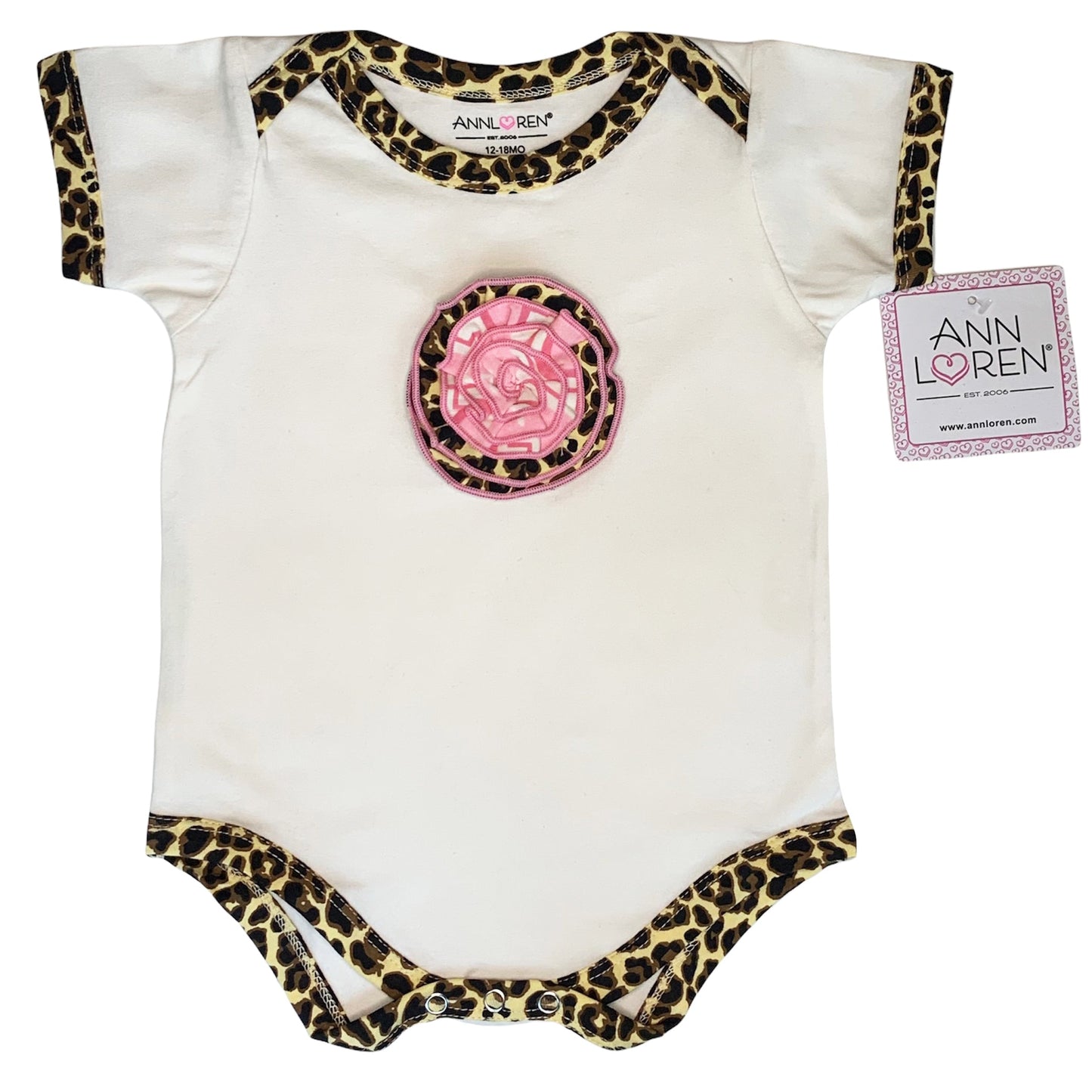 Baby Girls Layette Pink Leopard Onesie Pants Headband 3pc