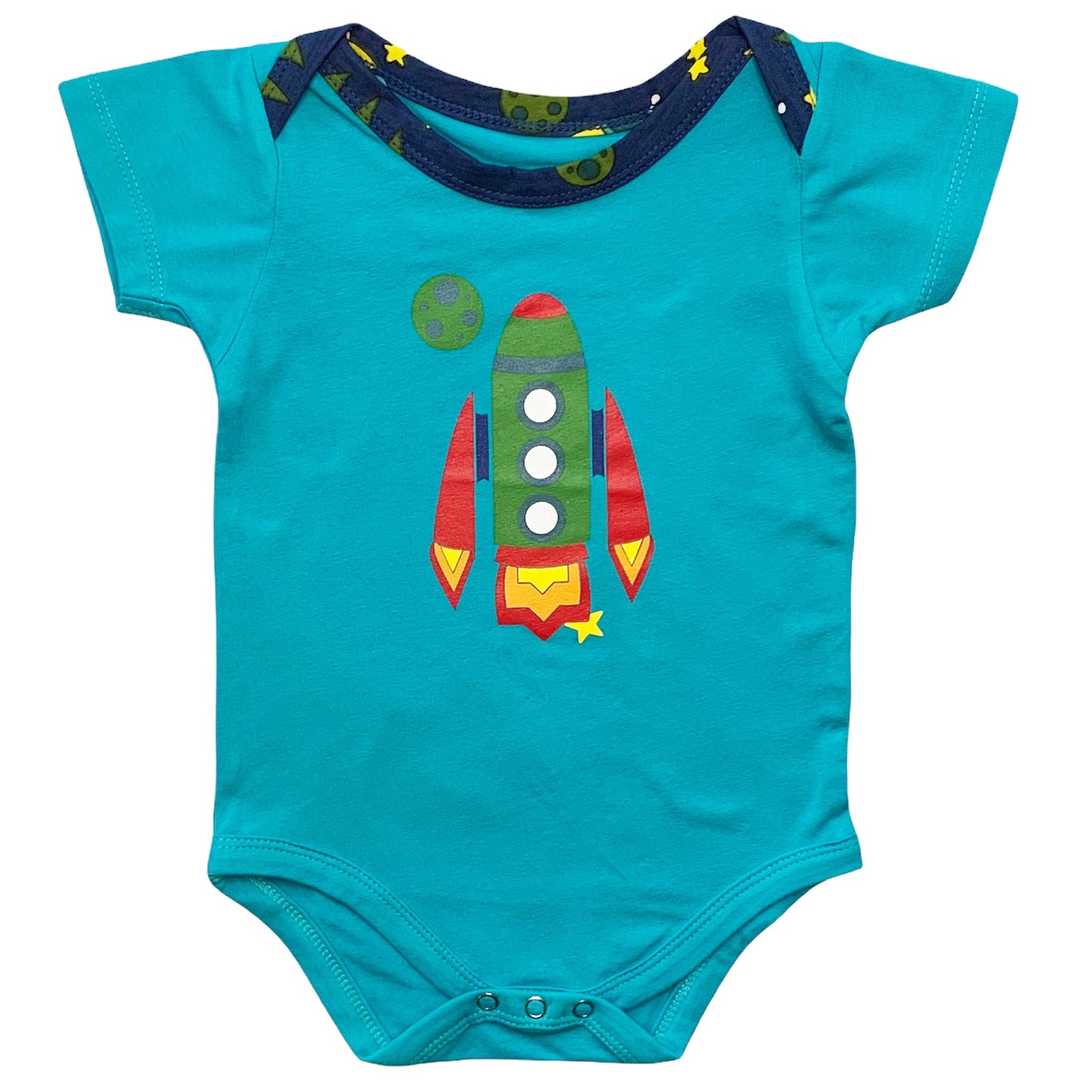Baby Boys Layette Space Ship Onesie Pants Cap 3pc Gift Set