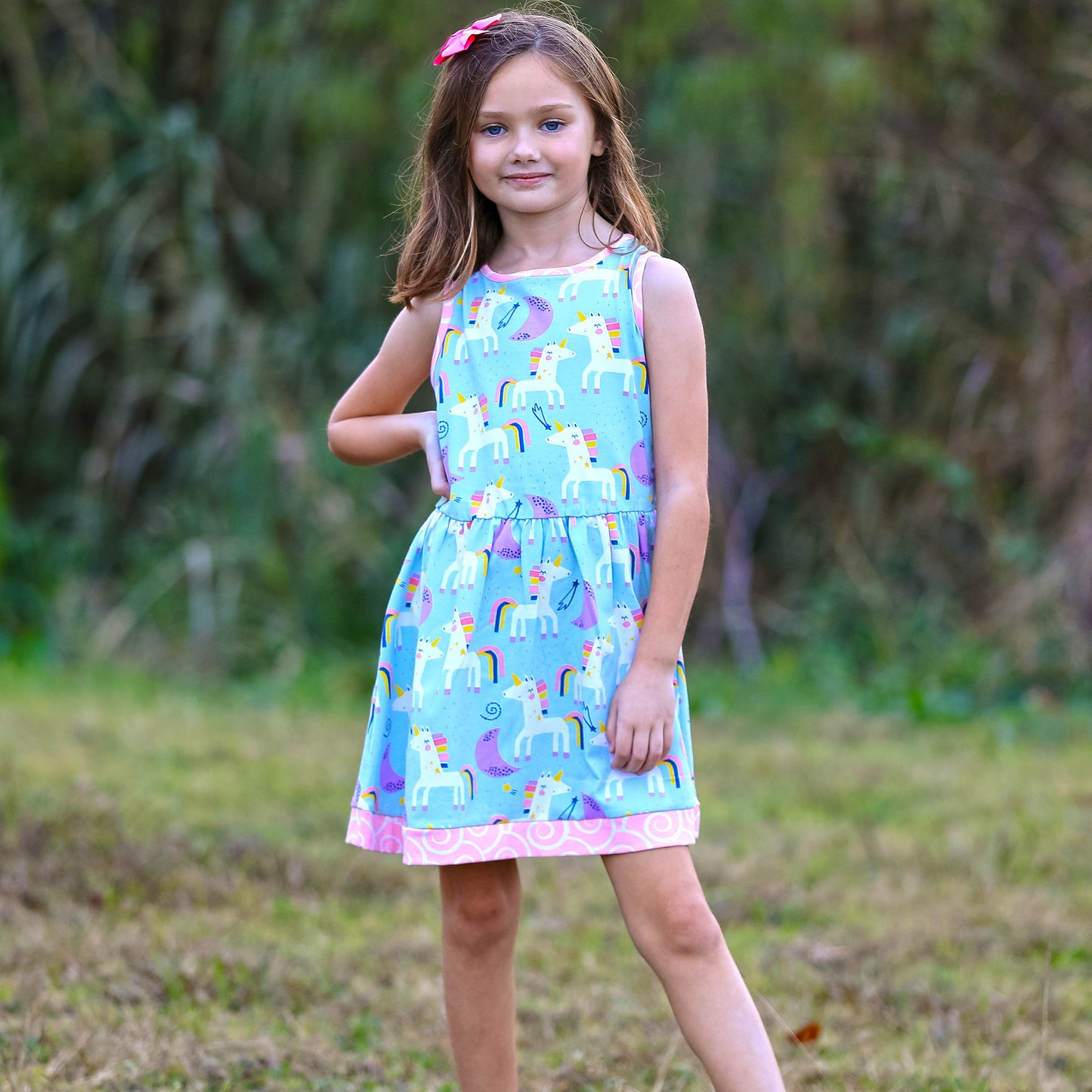 Magical Unicorns Rainbows Sleeveless Dress