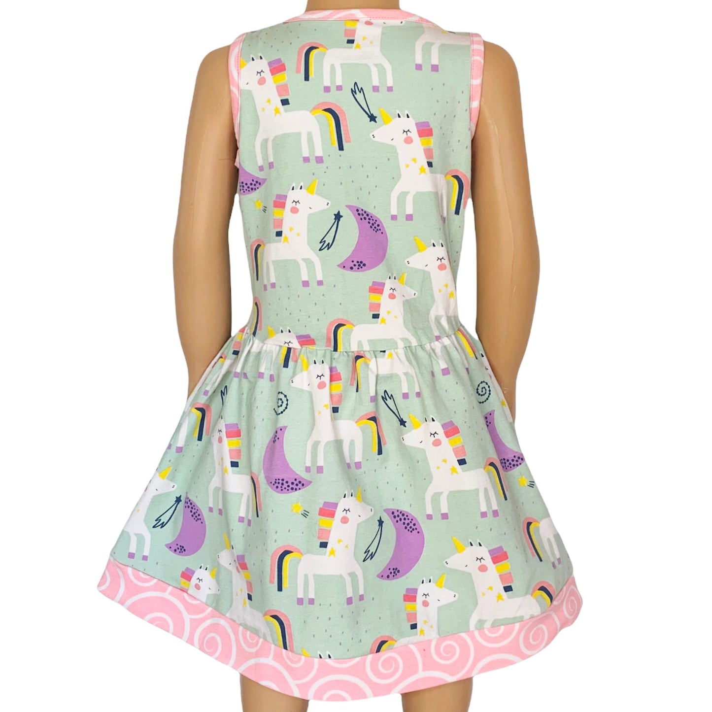 Magical Unicorns Rainbows Sleeveless Dress