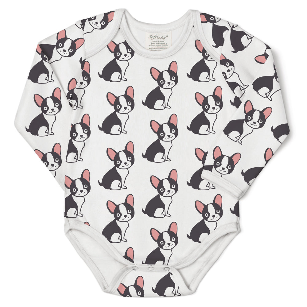The Pug and the Hug - Long Sleeve Onesie - 100% Organic