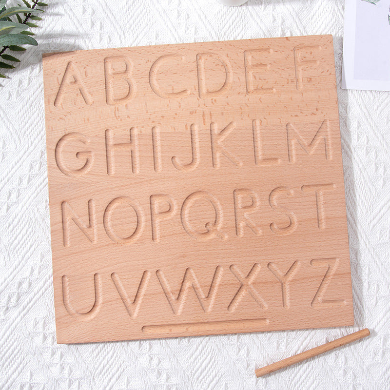 Wooden Concave Groove Lettering Board Early Education Montessori
