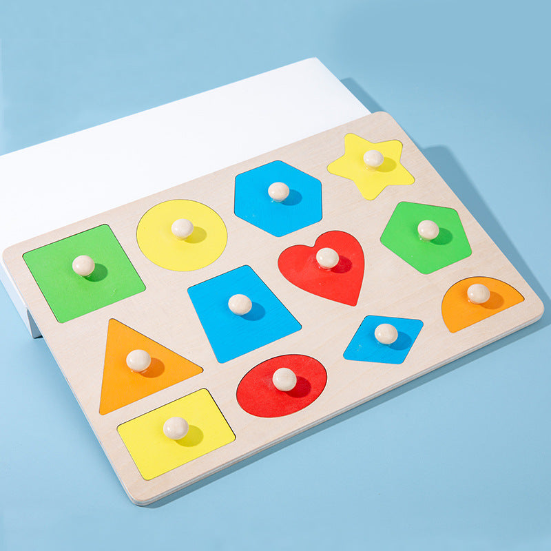 Montessori Teaching Aid Geometric Panel Intelligence Puzzles