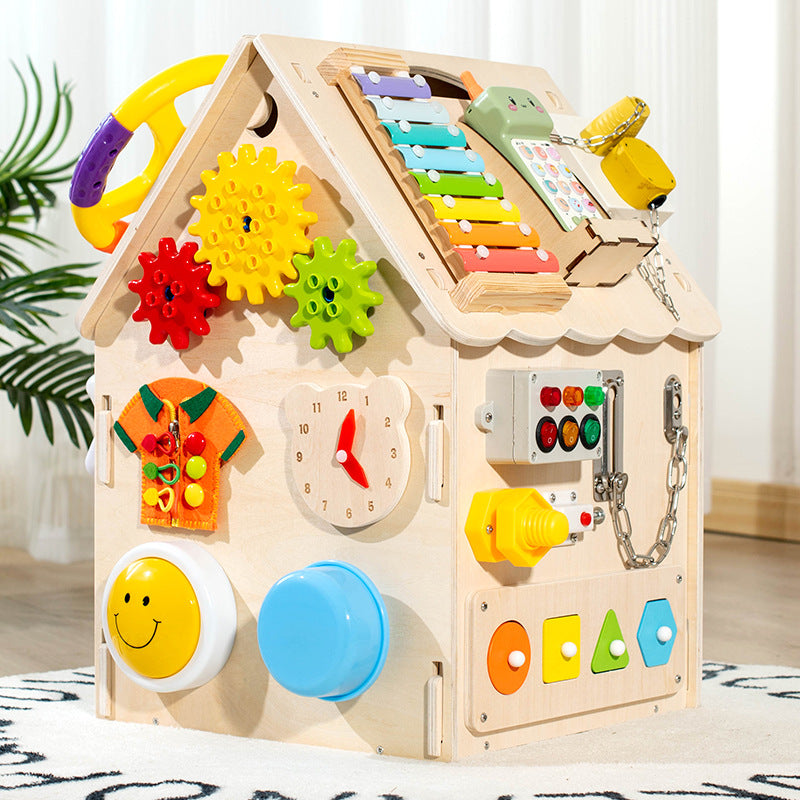 Wooden Busy Board House