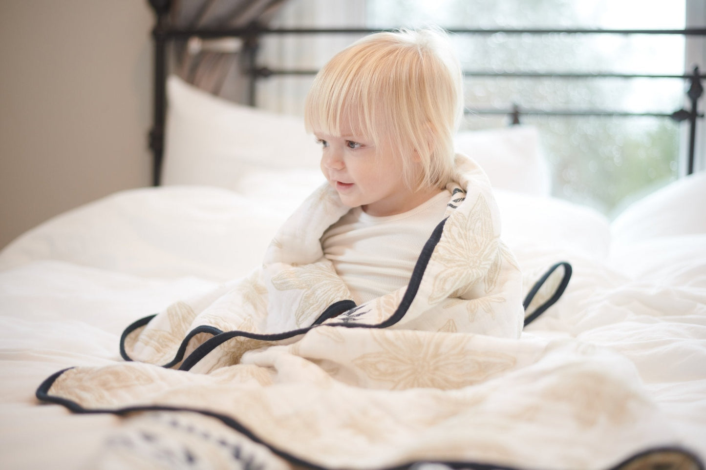 Boho Fields | Pyramid Reversible Cotton Muslin Blanket
