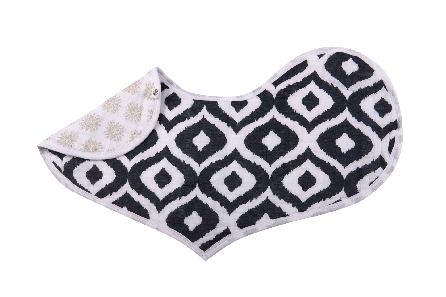 Moroccan | Boho | Flower Heart Shaped Cotton Bibs - 2 Pack