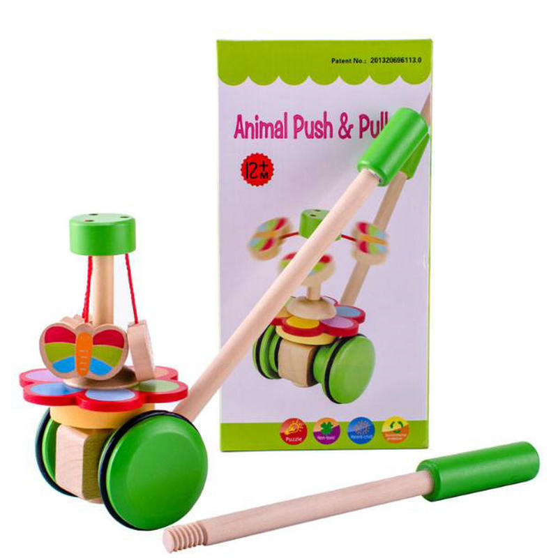 Butterfly Flower Wooden Toddler Walker Toy